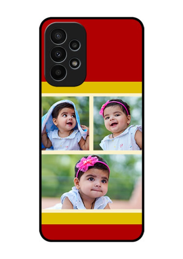 Galaxy A23 4G Custom Glass Mobile Case - Multiple Pic Upload Design