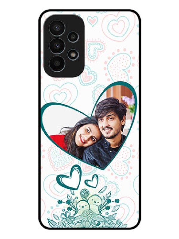 Custom Galaxy A23 4G Photo Printing on Glass Case - Premium Couple Design