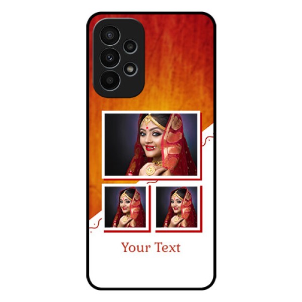 Galaxy A23 4G Custom Glass Phone Case - Wedding Memories Design Galaxy A23 4G Custom Glass Phone Case - Wedding Memories Design