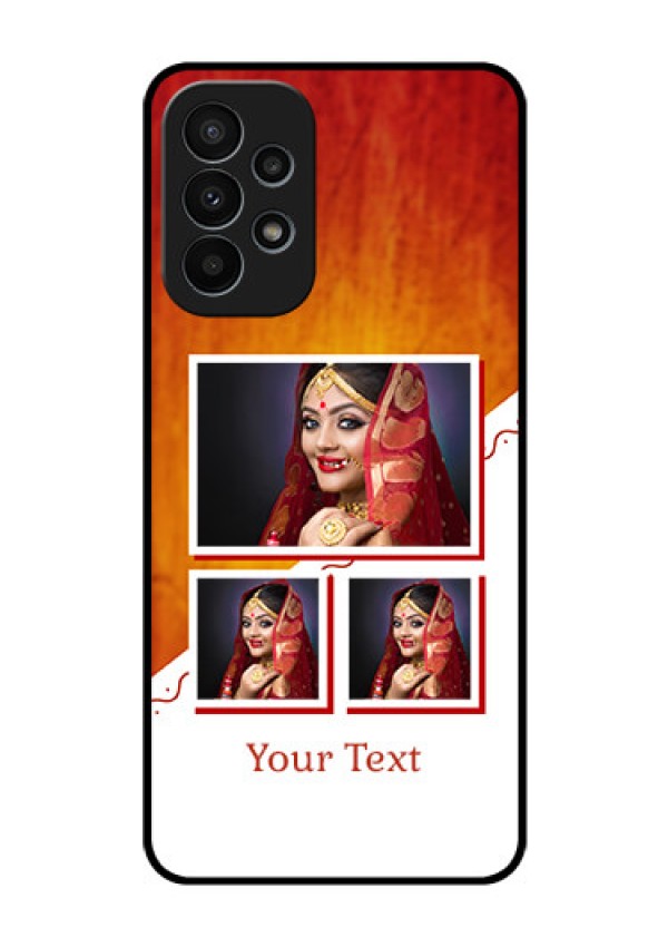 Galaxy A23 4G Custom Glass Phone Case - Wedding Memories Design