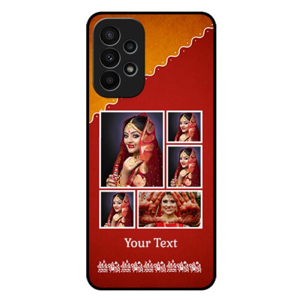 Galaxy A23 4G Personalized Glass Phone Case - Wedding Pic Upload Design Galaxy A23 4G Personalized Glass Phone Case - Wedding Pic Upload Design