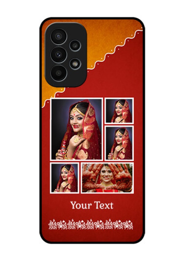 Galaxy A23 4G Personalized Glass Phone Case - Wedding Pic Upload Design