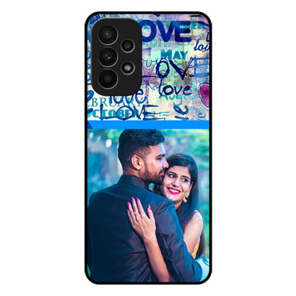 Galaxy A23 4G Custom Glass Mobile Case - Colorful Love Design Galaxy A23 4G Custom Glass Mobile Case - Colorful Love Design