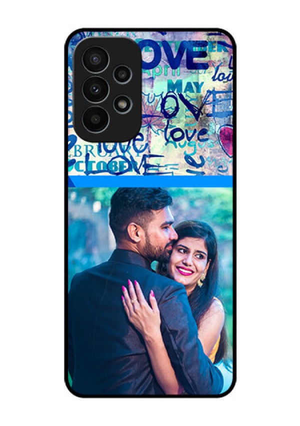 Galaxy A23 4G Custom Glass Mobile Case - Colorful Love Design