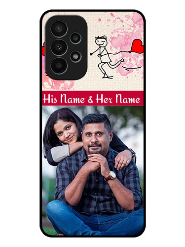 Custom Galaxy A23 4G Photo Printing on Glass Case - You and Me Case Design