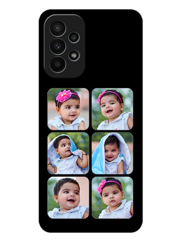 Custom Galaxy A23 4G Photo Printing on Glass Case - Multiple Pictures Design