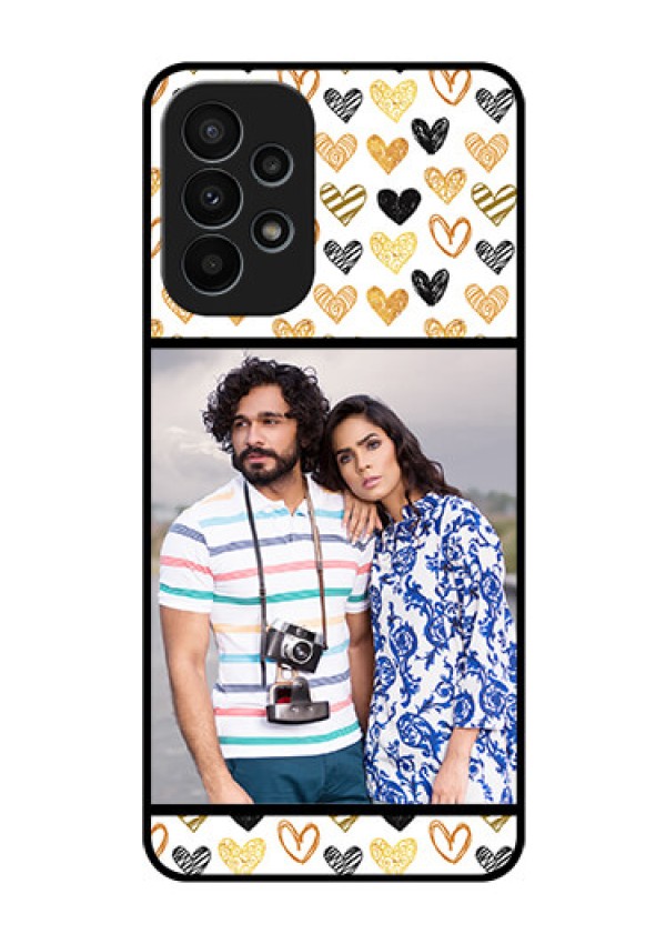 Galaxy A23 4G Photo Printing on Glass Case - Love Symbol Design