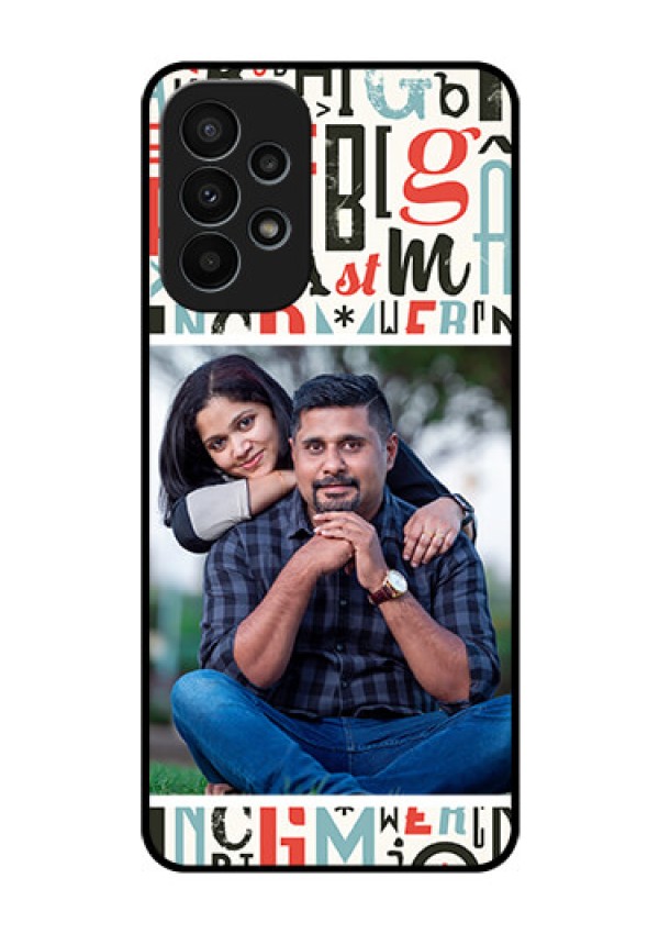 Galaxy A23 4G Personalized Glass Phone Case - Alphabet Design