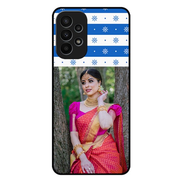 Galaxy A23 4G Photo Printing on Glass Case - Snow Pattern Design