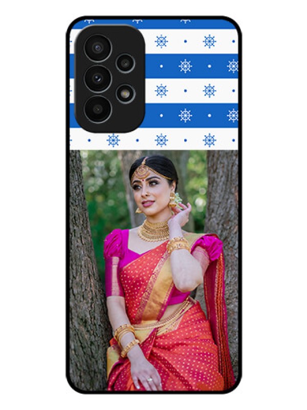 Custom Galaxy A23 4G Photo Printing on Glass Case - Snow Pattern Design