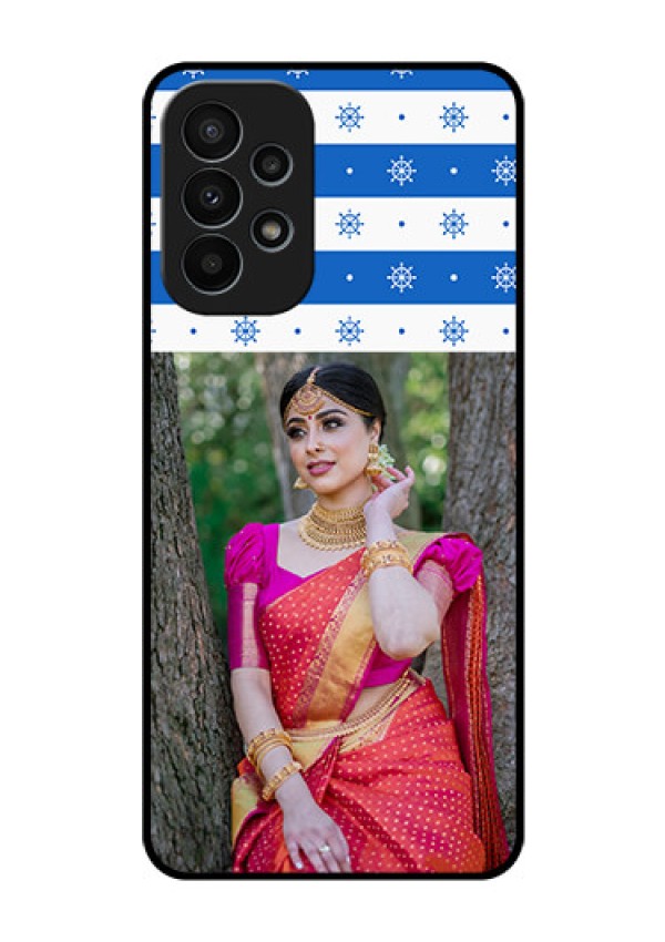 Galaxy A23 4G Photo Printing on Glass Case - Snow Pattern Design