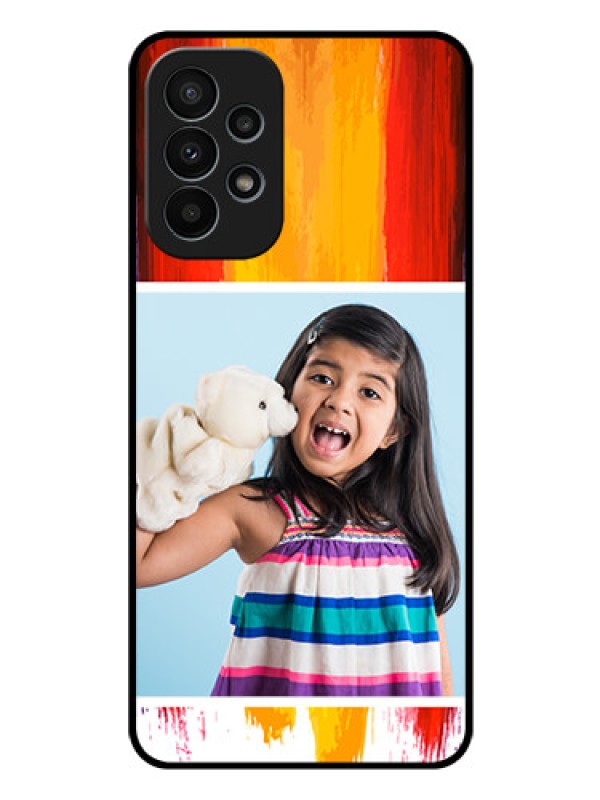 Custom Galaxy A23 4G Personalized Glass Phone Case - Multi Color Design