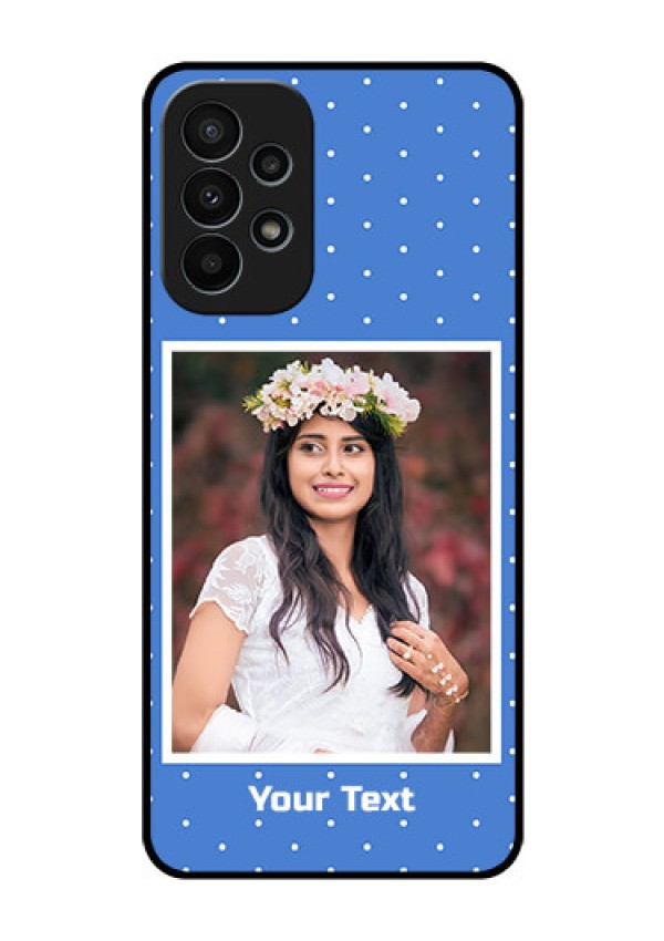 Galaxy A23 4G Photo Printing on Glass Case - Polka dots design