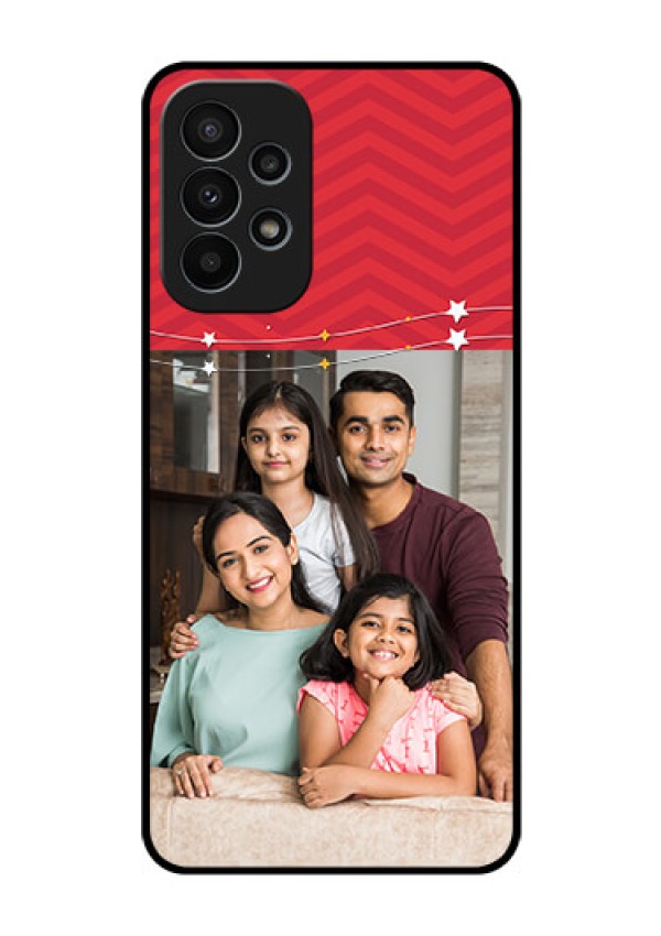 Galaxy A23 4G Personalized Glass Phone Case - Happy Family Design