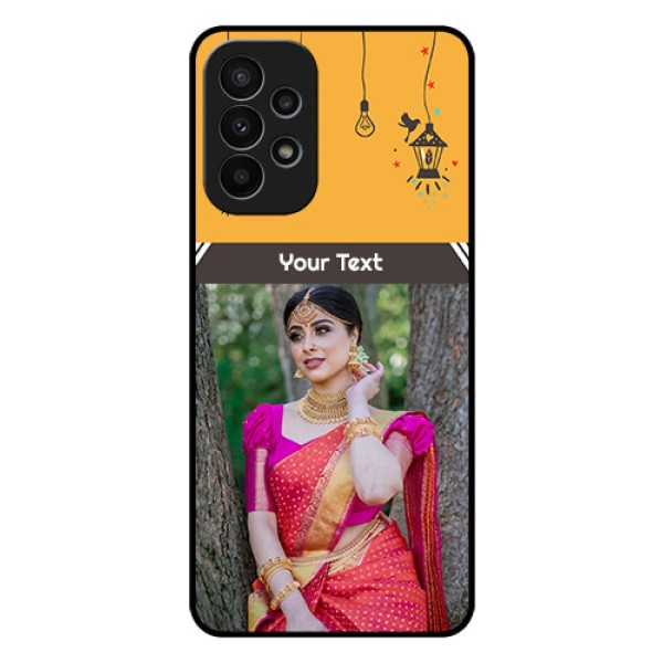 Galaxy A23 4G Custom Glass Mobile Case - with Family Picture and Icons