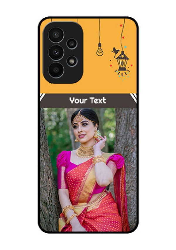 Galaxy A23 4G Custom Glass Mobile Case - with Family Picture and Icons
