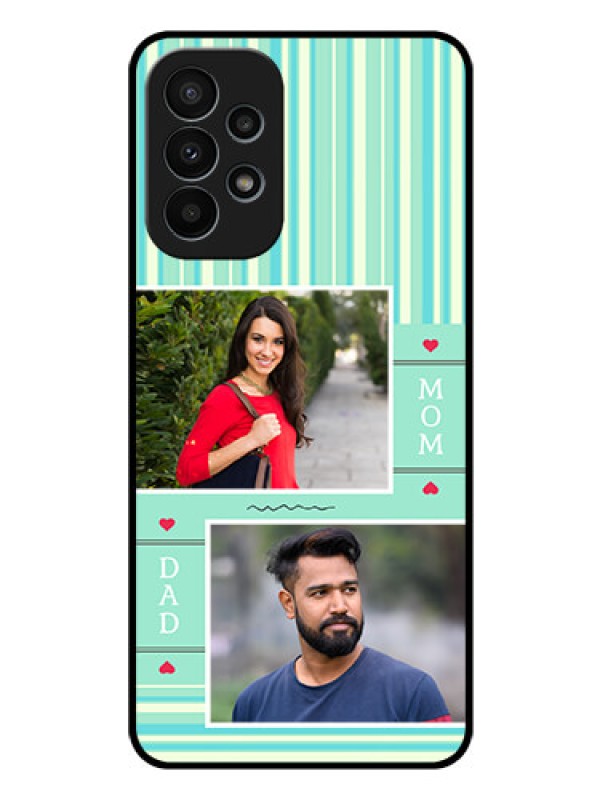 Custom Galaxy A23 4G Custom Glass Phone Case - Mom & Dad Pic Design