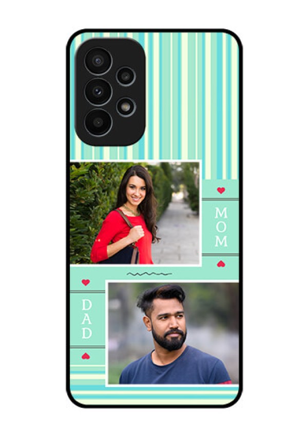 Galaxy A23 4G Custom Glass Phone Case - Mom & Dad Pic Design