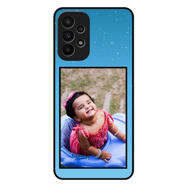 Galaxy A23 4G Custom Glass Mobile Case - Wave Pattern Colorful Design