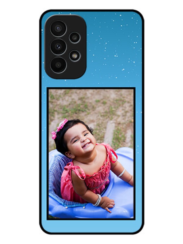 Custom Galaxy A23 4G Custom Glass Mobile Case - Wave Pattern Colorful Design