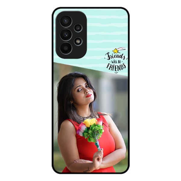 Galaxy A23 4G Custom Glass Phone Case - Friends Picture Icon Design