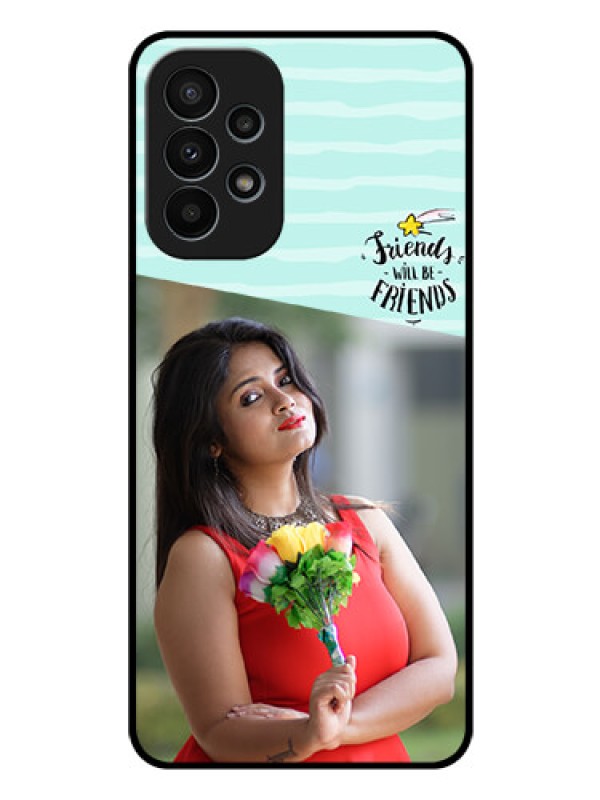 Custom Galaxy A23 4G Custom Glass Phone Case - Friends Picture Icon Design