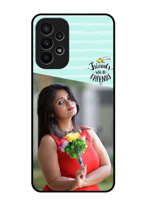 Galaxy A23 4G Custom Glass Phone Case - Friends Picture Icon Design