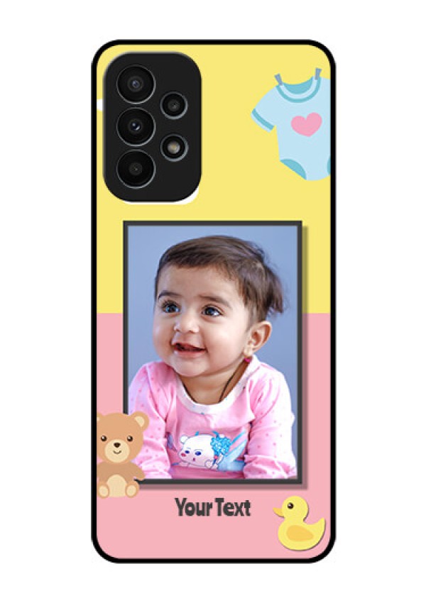Galaxy A23 4G Photo Printing on Glass Case - Kids 2 Color Design
