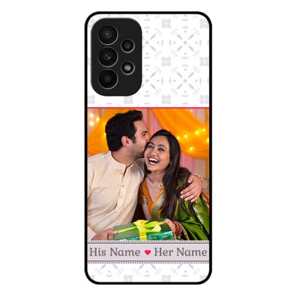 Galaxy A23 4G Custom Glass Mobile Case - with Photo and Ethnic Design Galaxy A23 4G Custom Glass Mobile Case - with Photo and Ethnic Design