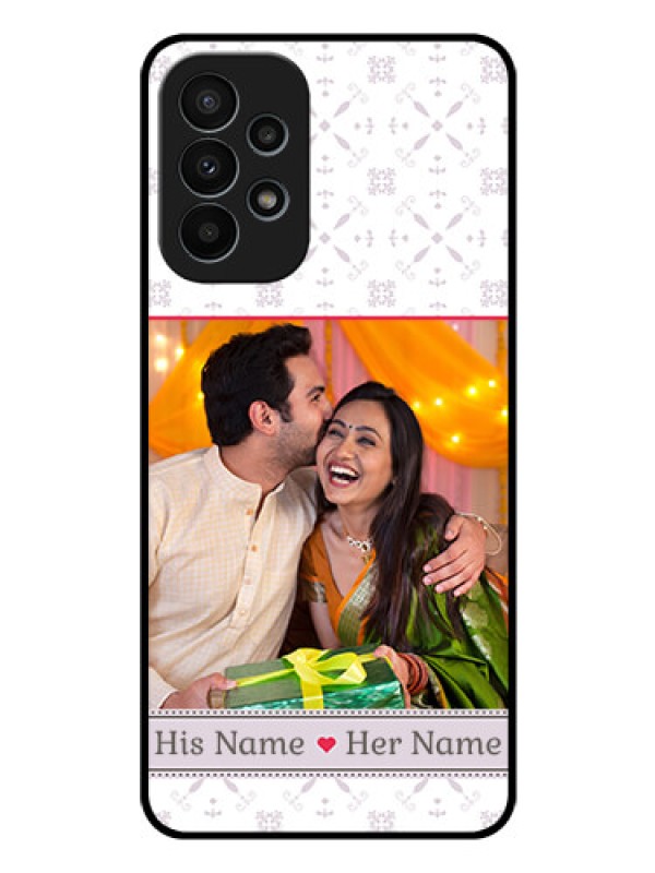 Custom Galaxy A23 4G Custom Glass Mobile Case - with Photo and Ethnic Design