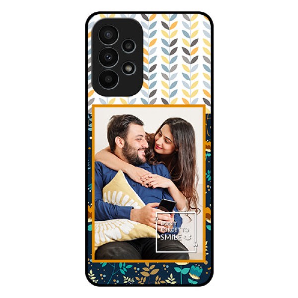 Galaxy A23 4G Custom Glass Mobile Case - Pattern Design