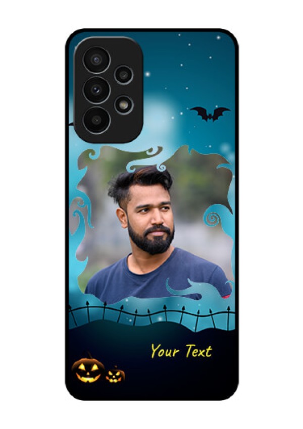 Galaxy A23 4G Custom Glass Phone Case - Halloween frame design