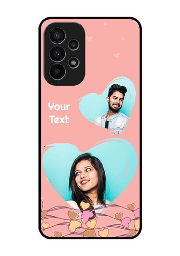 Galaxy A23 4G Custom Glass Mobile Case - Love Doodle Design