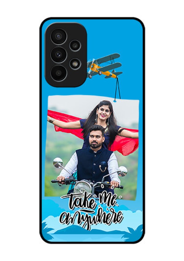 Galaxy A23 4G Custom Glass Mobile Case - Traveller Design