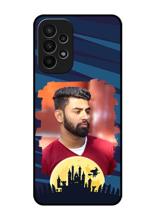 Galaxy A23 4G Photo Printing on Glass Case - Halloween Witch Design