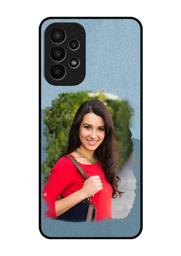 Galaxy A23 4G Custom Glass Mobile Case - Grunge Line Art Design