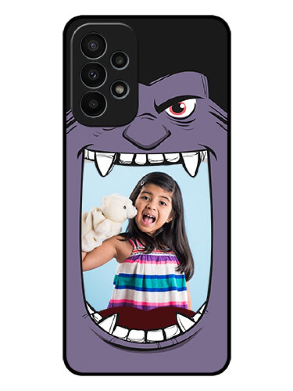 Custom Galaxy A23 4G Custom Glass Phone Case - Angry Monster Design