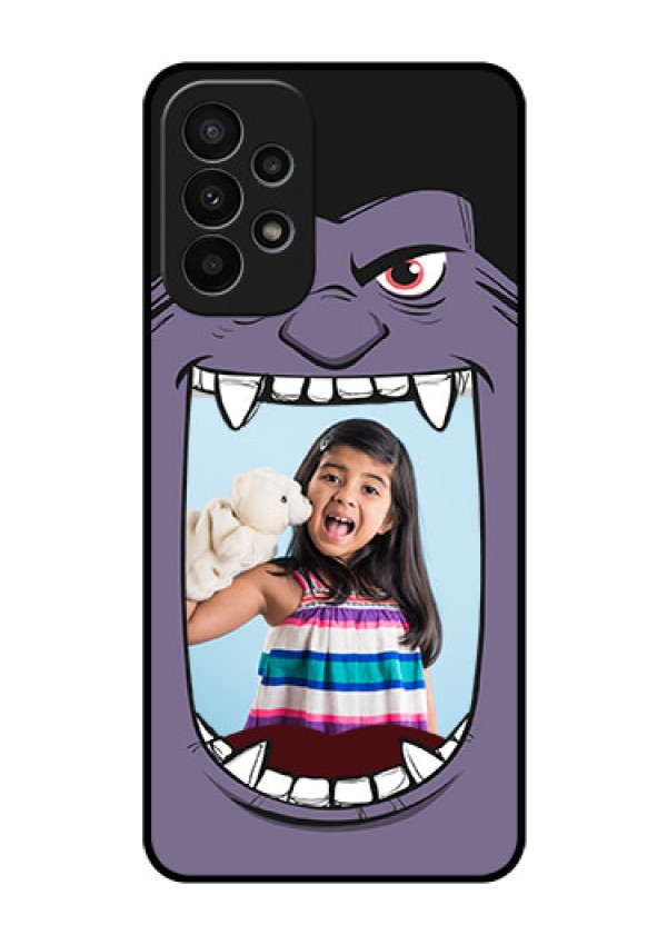 Galaxy A23 4G Custom Glass Phone Case - Angry Monster Design
