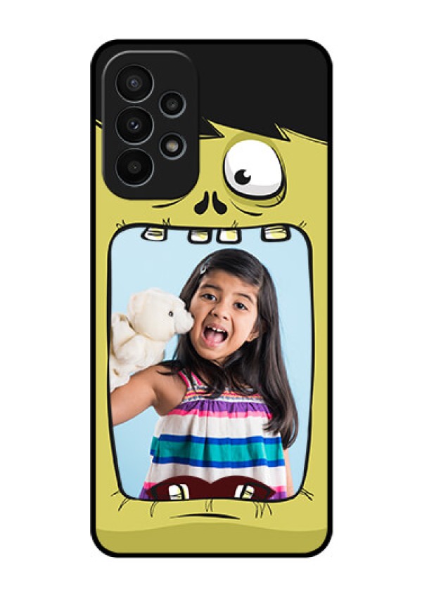 Galaxy A23 4G Personalized Glass Phone Case - Cartoon monster back case Design