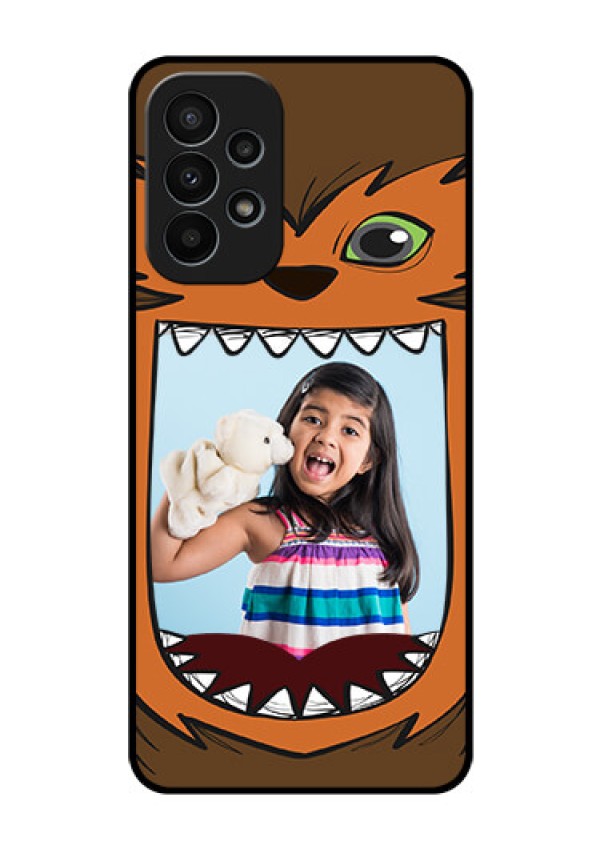 Galaxy A23 4G Photo Printing on Glass Case - Owl Monster Back Case Design