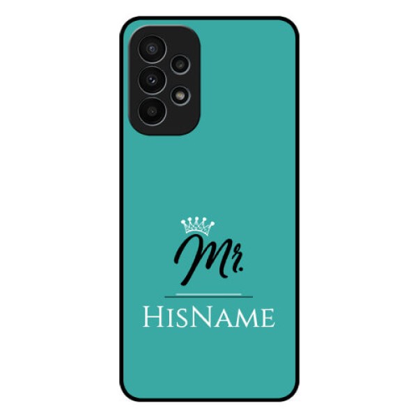 Galaxy A23 4G Custom Glass Phone Case Mr with Name Galaxy A23 4G Custom Glass Phone Case Mr with Name