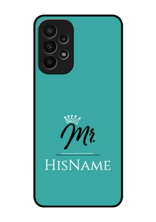 Galaxy A23 4G Custom Glass Phone Case Mr with Name