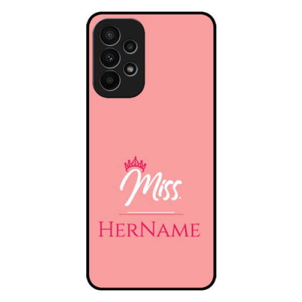 Galaxy A23 4G Custom Glass Phone Case Mrs with Name