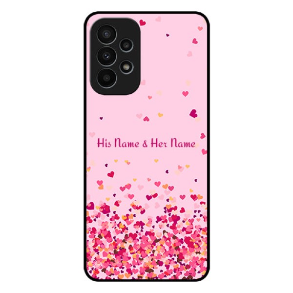 Galaxy A23 4G Photo Printing on Glass Case - Floating Hearts Design Galaxy A23 4G Photo Printing on Glass Case - Floating Hearts Design