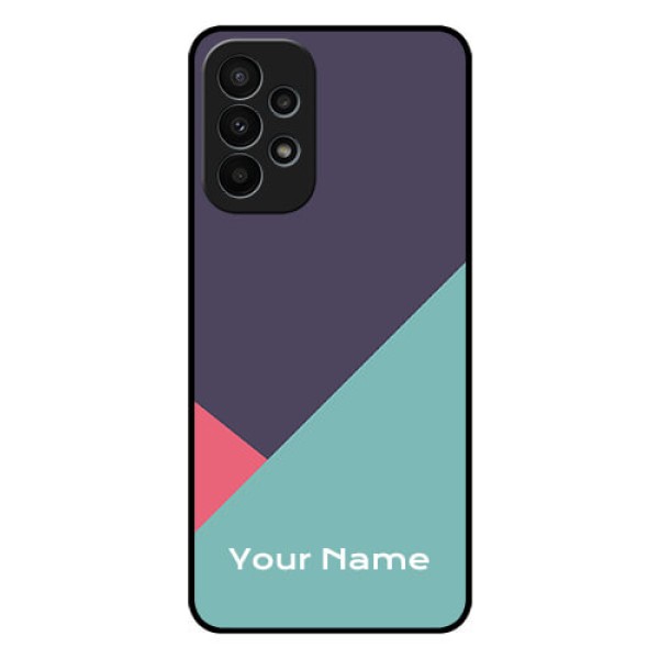Galaxy A23 4G Custom Glass Mobile Case - Tri Color abstract Design