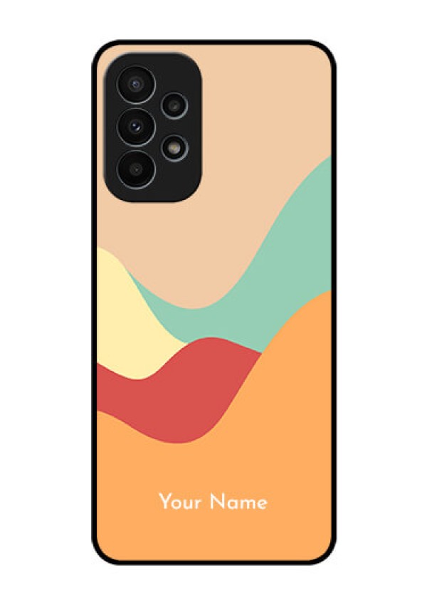 Galaxy A23 4G Personalized Glass Phone Case - Ocean Waves Multi-colour Design