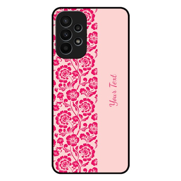 Galaxy A23 4G Custom Glass Phone Case - Attractive Floral Pattern Design Galaxy A23 4G Custom Glass Phone Case - Attractive Floral Pattern Design