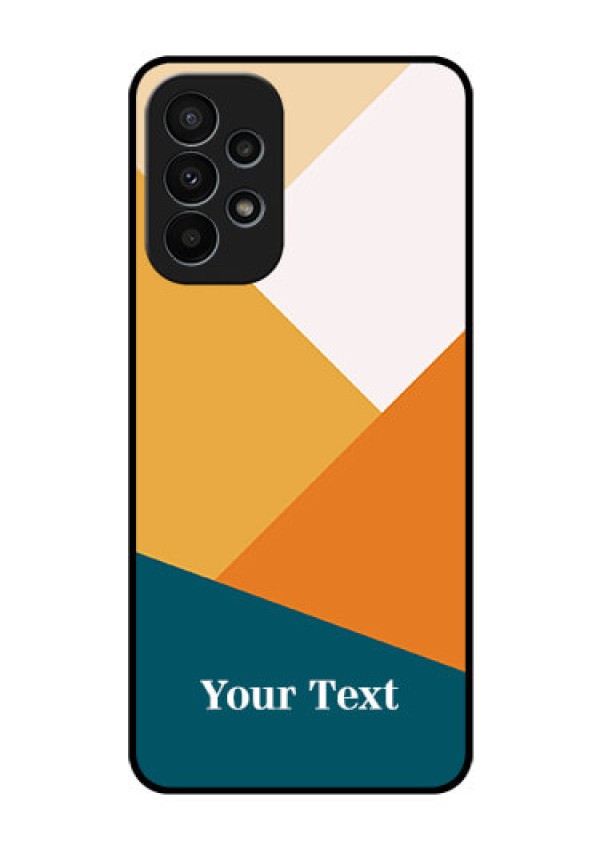 Galaxy A23 4G Personalized Glass Phone Case - Stacked Multi-colour Design