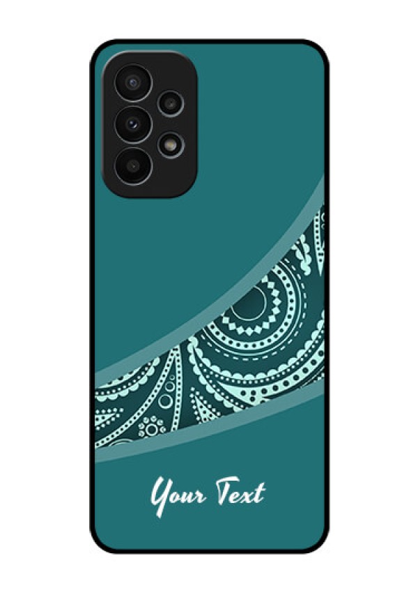 Galaxy A23 4G Photo Printing on Glass Case - semi visible floral Design
