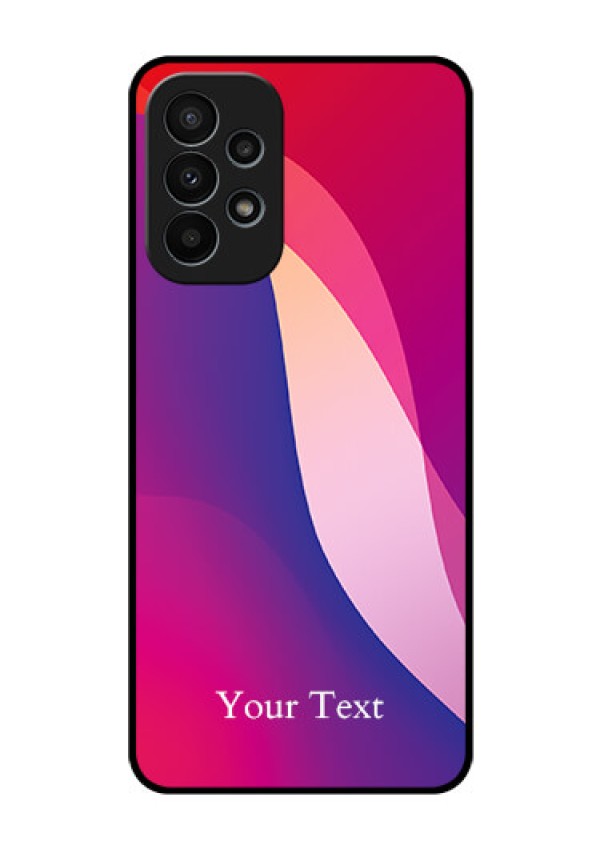 Galaxy A23 4G Personalized Glass Phone Case - Digital abstract Overlap Design